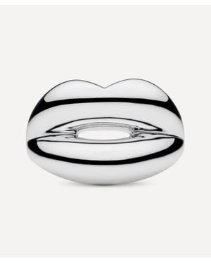 Solange Azagury-Partridge Hotlips Mirror Ring - White
