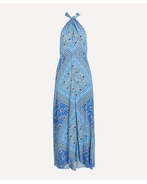 RIXO London Caitlin Midi Dress - Blue