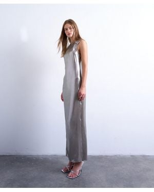 TOPSHOP Midiaxi Dress - White