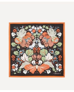 Liberty Glastonbury Silk Scarf 45 - Black