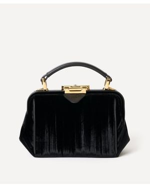 Cambridge Satchel Company Mini Sophie Velvet Top Handle Bag - Black