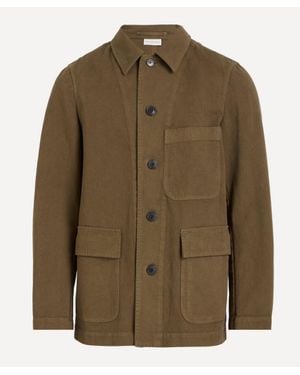 Dries Van Noten Cotton Twill Chore Jacket - Green