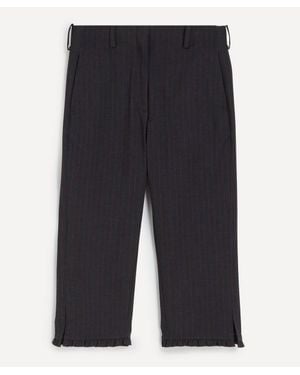 Ganni Pinstripe Capri Trousers - Blue