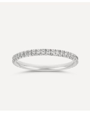 Dinny Hall 9Ct Ella Three Quarter Small Diamond Eternity Ring - White