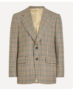 Husbands Single-Breasted Wool Flannel Jacket - Natural