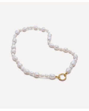 Monica Vinader 18Ct-Plated Vermeil Nura Mixed Pearl Necklace - White