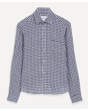 With Nothing Underneath The Classic Shirt - Blue