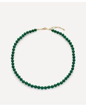 Monica Vinader 18Ct-Plated Vermeil Round Gemstone Necklace - Green