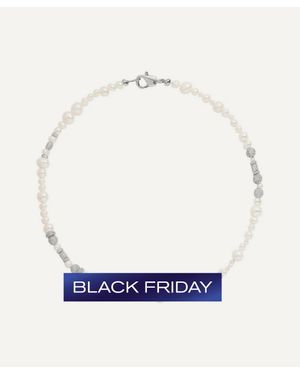 Joolz by Martha Calvo Rhodium-Plated Rhodes Pearl Necklace - White