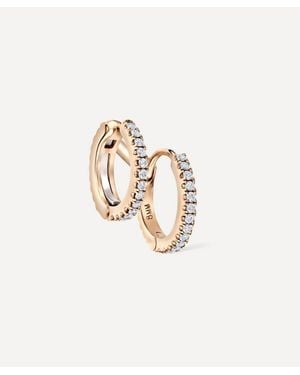 Maria Tash 14Ct 8Mm Diamond Double Linked Eternity Hoop Earring Right - White