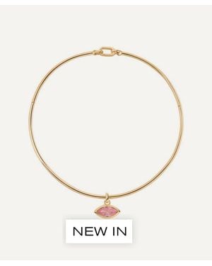 Joolz by Martha Calvo 14Ct-Plated Eye Choker Necklace - Natural