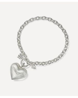 Rachel Quinn Medium Cupids Heart Bracelet - White