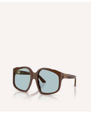 Miu Miu Oversized Square Sunglasses - Brown