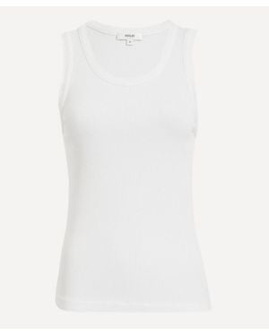 Agolde Ribbed Poppy Tank Top - White