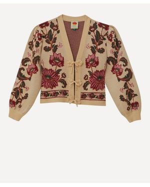 FARM Rio Ravenala Knit Cardigan - Brown