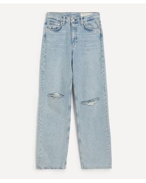 Rag & Bone Shea Relaxed Straight Jeans - Blue