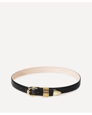 DEHANCHE Hollyhock Leather Belt - White