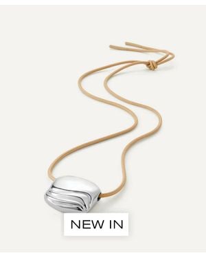 Jenny Bird Plated Rue Rope Necklace - White