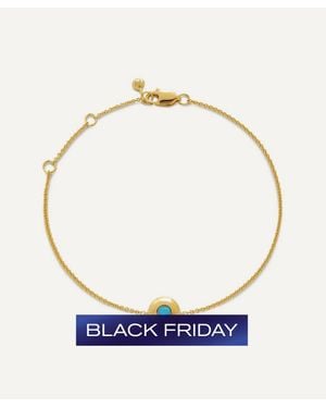 Monica Vinader 18Ct-Plated Vermeil December Birthstone Chain Bracelet - Blue
