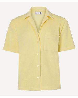 Hunza G Terry Towelling Cuban Shirt - Yellow