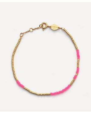 Anni Lu 18Ct-Plated Asym Beaded Bracelet - Pink