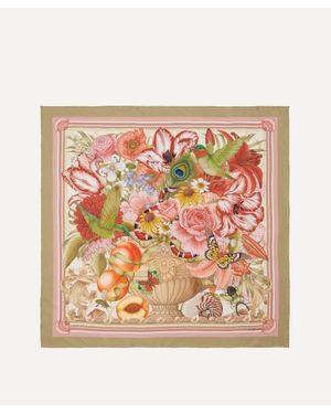 Emily Carter Tulip Still Life 90X90 Silk Scarf - Pink