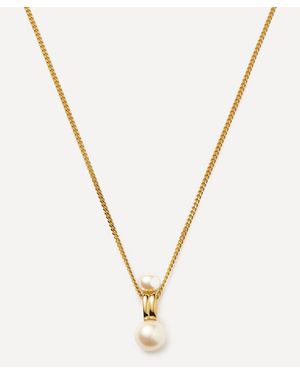 Missoma 18Ct-Plated Vermeil Pearl Ridge Pendant Chain Necklace - Metallic