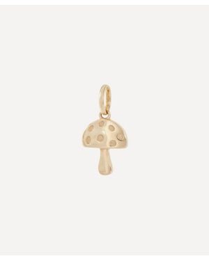 Liberty 9Ct Wish Me Luck Mushroom Horn Pendant - White