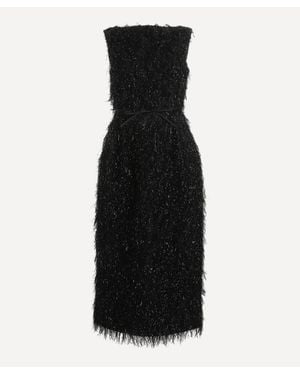 Erdem Sleeveless Tweed Midi Pencil Dress - Black