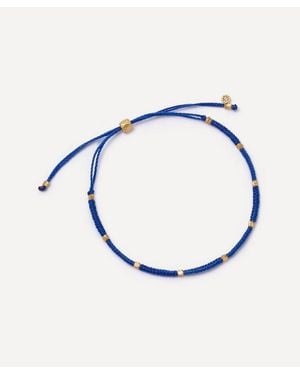 Astley Clarke 18Ct-Plated Vermeil Biography Wisdom Woven Bracelet - Blue