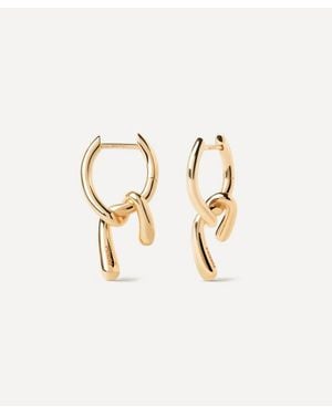 Pdpaola 18Ct-Plated Mini Twist Hoop Earrings - Natural