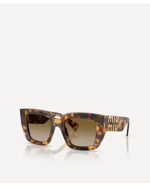Miu Miu Oversized Square Sunglasses - Natural