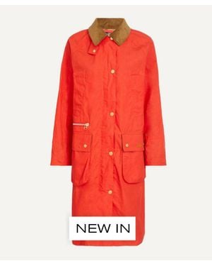 Barbour Hollington Car Coat - Red