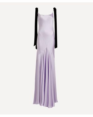 Nina Ricci Bow Satin Gown - Purple