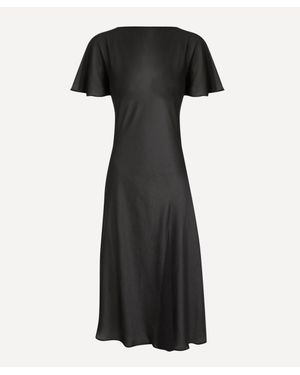 Susamusa Nura Sheer Midi Dress - Black