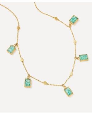 Missoma 18Ct-Plated Vermeil Amazonite Lena Charm Choker Necklace - Metallic