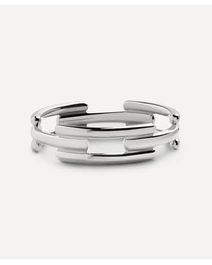 Monica Vinader Sterling Signature Link Stacking Ring - White