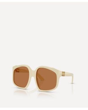 Miu Miu Oversized Square Sunglasses - Natural