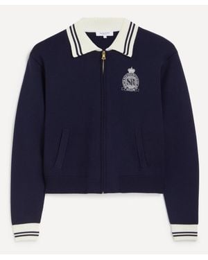 Sporty & Rich Royal Club Zipped Cardigan - Blue