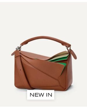 Loewe Small Layered Puzzle Shoulder Bag - Brown