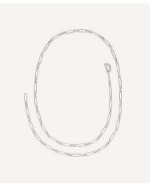 Dinny Hall Sterling Personalised Trombone Chain Necklace - White