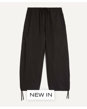 TOTEME Drawstring Cotton Pants - Black