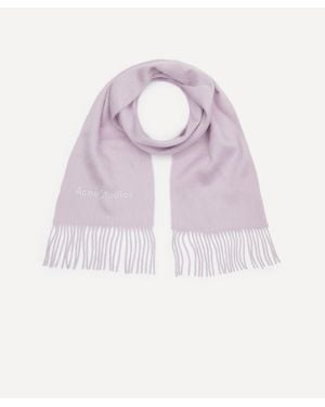 Acne Studios Alpaca-Wool Logo Scarf - Pink