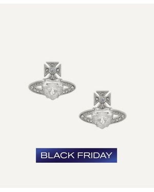 Vivienne Westwood Platinum-Tone Ariella Stud Earrings - Metallic