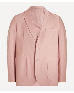 Percival Tailored Linen Blazer - Pink