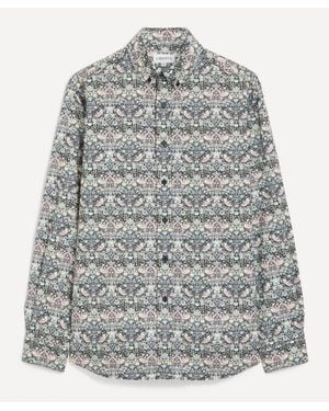 Liberty Button-Down Regular Fit Cotton Shirt - Grey