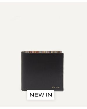 Paul Smith Leather Signature Stripe Interior Billfold Wallet - Black