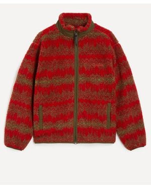 Pendleton Jacquard Sherpa Fleece Jacket - Red