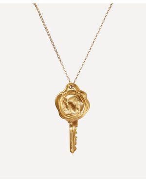Alighieri 24Ct-Plated Key To The Library Pendant Necklace - Metallic