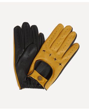 Dents Racer Leather Gloves - Brown